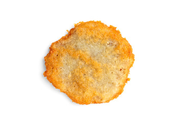 Potato pancakes isolated on white background.