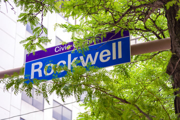 Rockwell Av., street sign in Cleveland