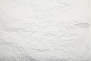 White crumpled paper texture.