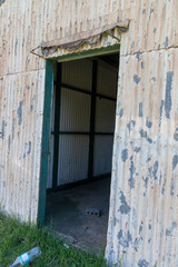 Fototapeta na wymiar A Old Rusted Storage unit