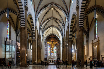 Fototapeta na wymiar Firenze, interno santa Maria Novella
