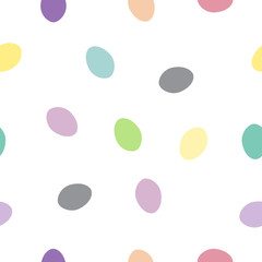 Seamless pattern colorful easter eggs on white, vector eps 10