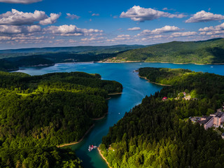Jezioro Solińskie Bieszczady Panorama