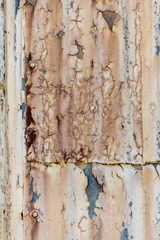 A old rusted metal pannel