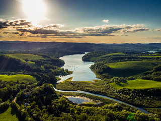 Jezioro Solińskie Bieszczady Panorama