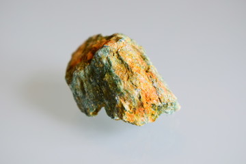 a green mineral harvested and analyzed in the laboratory