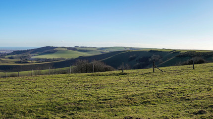 Countryside around Folkington in East Sussex