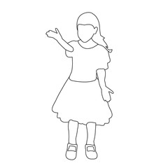 isolated, simple sketch of a child
