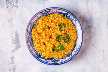 Lentil soup (Masoor Dal or Dal Tadka Curry)