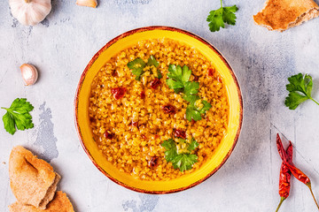 Lentil soup (Masoor Dal or Dal Tadka Curry)
