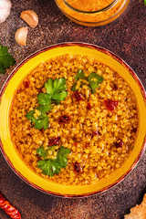 Lentil soup (Masoor Dal or Dal Tadka Curry)