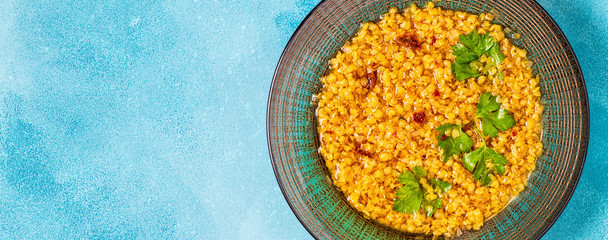 Lentil soup (Masoor Dal or Dal Tadka Curry)