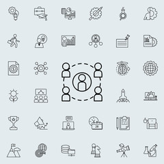 communication of personnel icon. Startup icons universal set for web and mobile