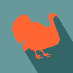 Animal turkey flat design icon vector eps 10