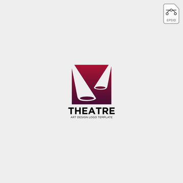 Theater Mask Actor Logo Template Vector Icon Element