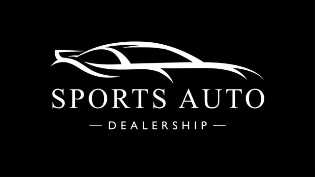 Custom auto sports car dealership logo. Motor vehicle silhouette super car design. Vector illustration