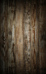 Wood planks texture dark background or wallpaper. overlap wooden wall vertical have damage of old.