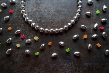 Candy frames on the tile