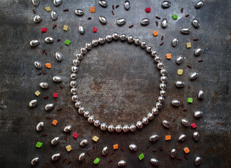 Candy frames on the tile