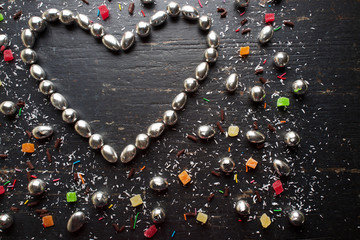 Candy frames on the tile