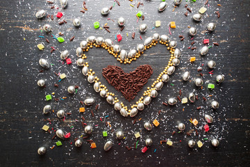 Candy frames on the tile