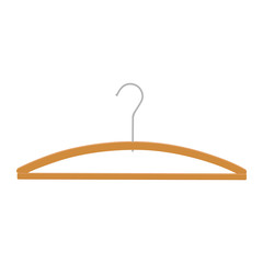 VIntage wooden coat hanger, clothes hanger on a white background