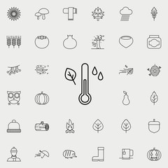 lowering temperature icon. autumn icons universal set for web and mobile