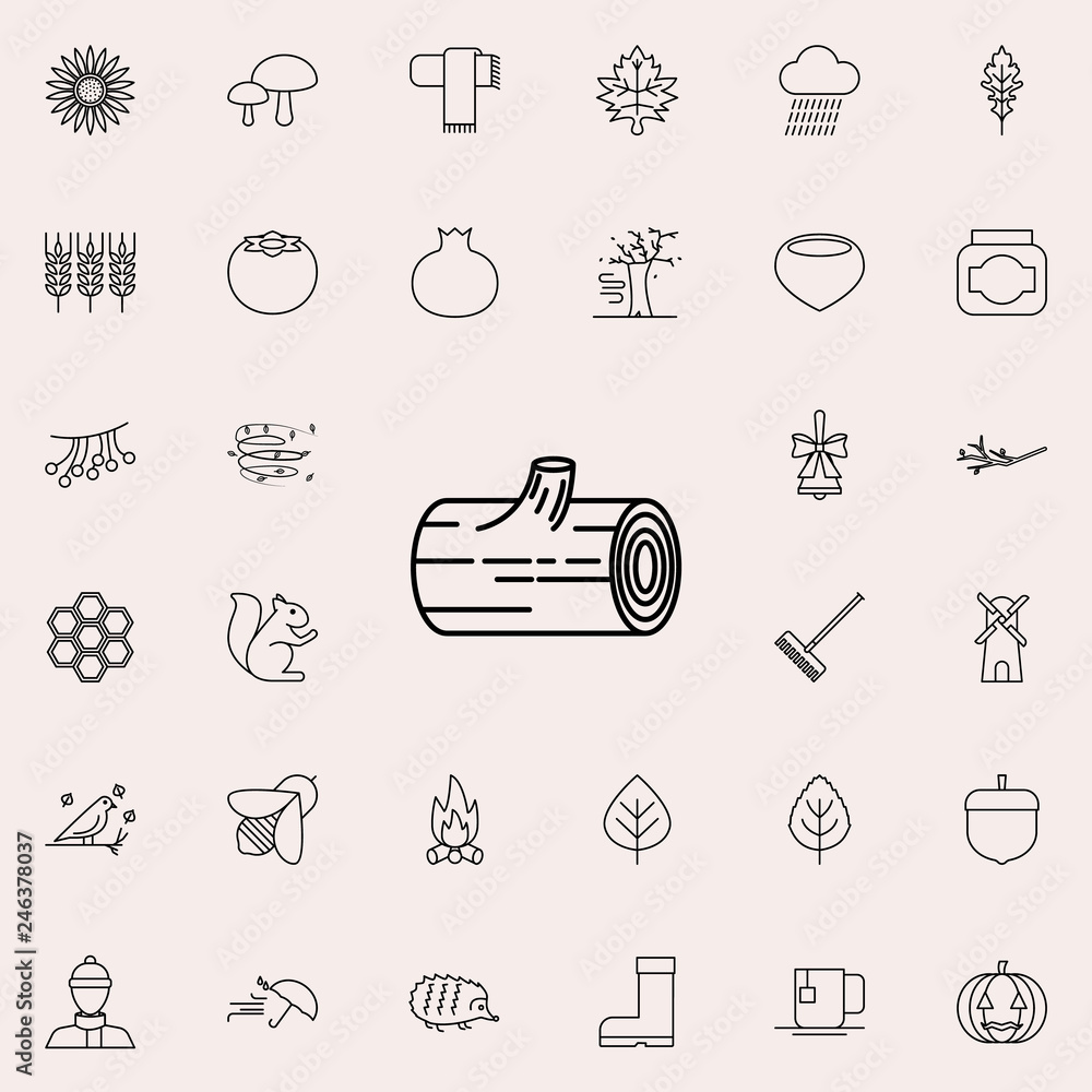 Poster log icon. autumn icons universal set for web and mobile