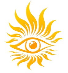 Symbol of sun with eye. 