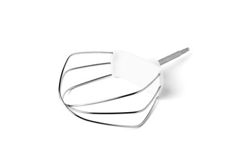 Mixer whisk for food processor isolated on white background. 