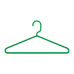 Plastic Green Hanger vector icon isolated on white background