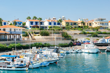 Fototapeta na wymiar Marina in Protaros, Cyprus.