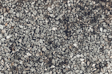 Gravel texture. Gray pebble background