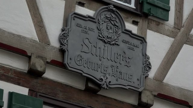 Birthplace of Friedrich Schiller, Marbach am Neckar, Neckar Valley, Baden-Wuerttemberg, Germany