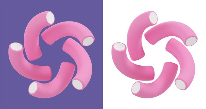 Logo created with marshmallow flumps