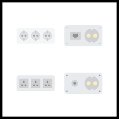 4 switch icon. Vector illustration switch set. socket icons for switch works