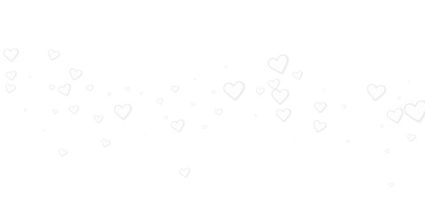 White heart love confettis. Valentine's day fallin