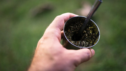 Terere on hand
