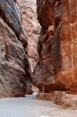 The Siq in Petra, Jordan
