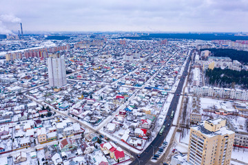 Fototapeta na wymiar panorama of the winter city