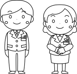 Newly hired employees at the inauguration ceremony outline