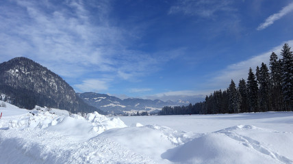 Landschaft mit jeder Menge Schnee