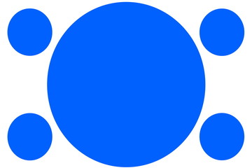 Circular Colored Banners - Blue Circles. Can be used for Illustration purpose, background, website, businesses, presentations, Product Promotions etc. Empty Circles for Text, Data Placement.