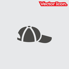 cap icon isolated sign symbol and flat style for app, web and digital design. Vector illustration.