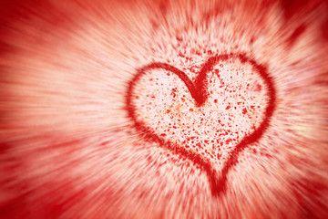 Abstract red heart background. The Concept Of Valentine's Day