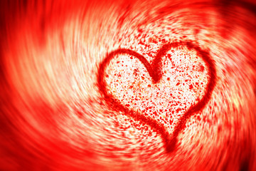 Abstract red heart background. The Concept Of Valentine's Day