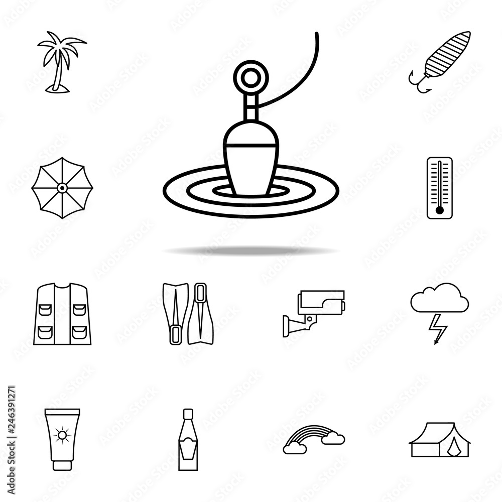 Poster float icon. camping icons universal set for web and mobile