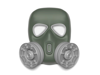 Protective face mask - respirator. 3d rendering illustration