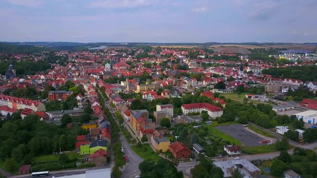 Aerial view of Lutherstadt Eisleben, Mansfelder Land, Saxony-Anhalt, Germany