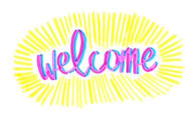 Shining hand written word 